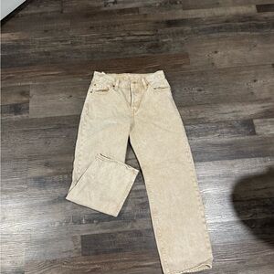 Levi's 501 Beige/Tan Button-Fly Jeans
